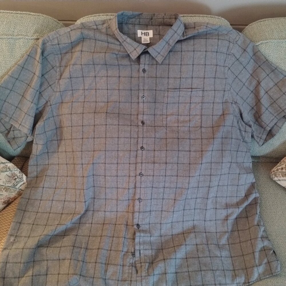Men's s/s button down shirt, 5XLT